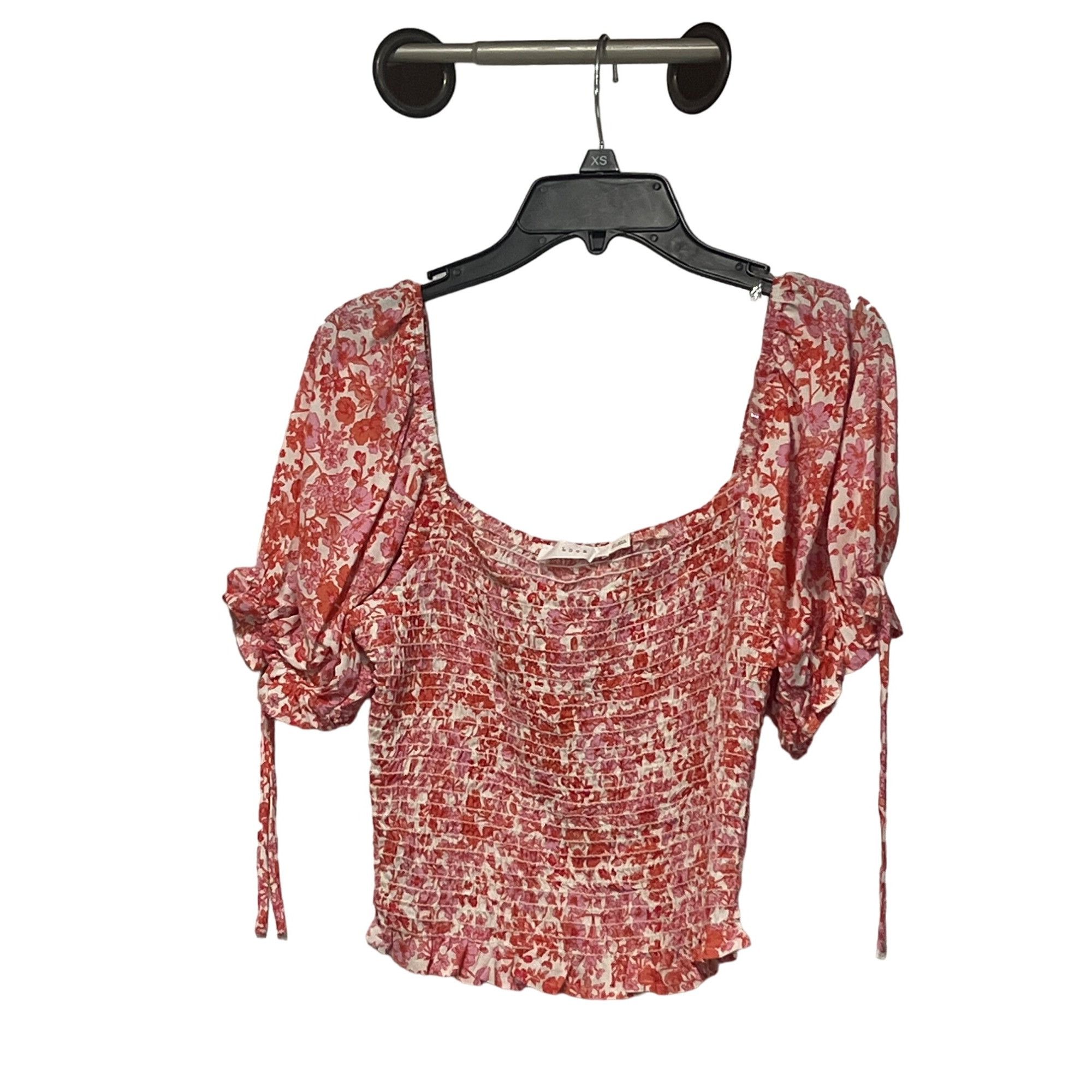 Other Lush Women’s Smocked Bodice Tie-sleeve Printed Blouse, Cream Size XS / US 0-2 / IT 36-38 - 8 Thumbnail