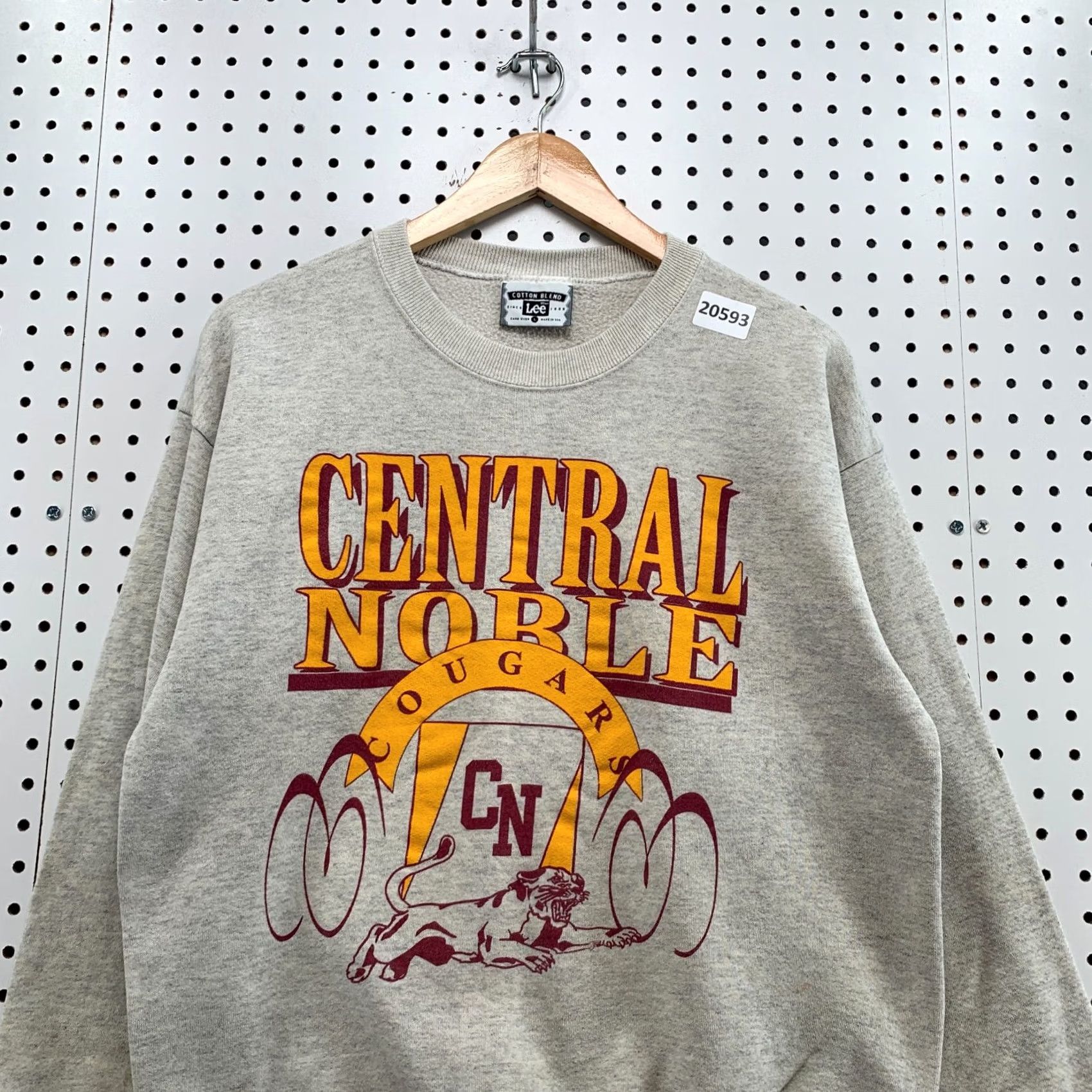 Lee VINTAGE Lee Shirt Mens Medium Gray Central Noble Cougars Crewneck Sweatshirt Size US M / EU 48-50 / 2 - 2 Thumbnail