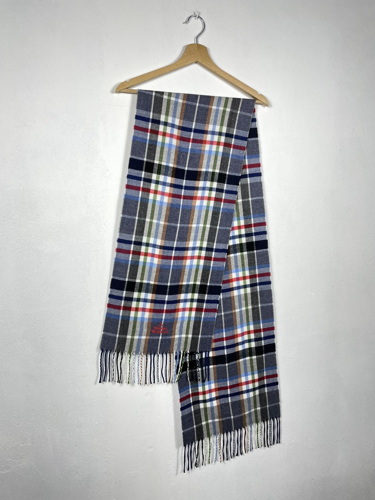Designer × Vivienne Westwood Vivienne Westwood Multicolor Tartan Scarf Y2k Avant Garde Size ONE SIZE - 2 Thumbnail