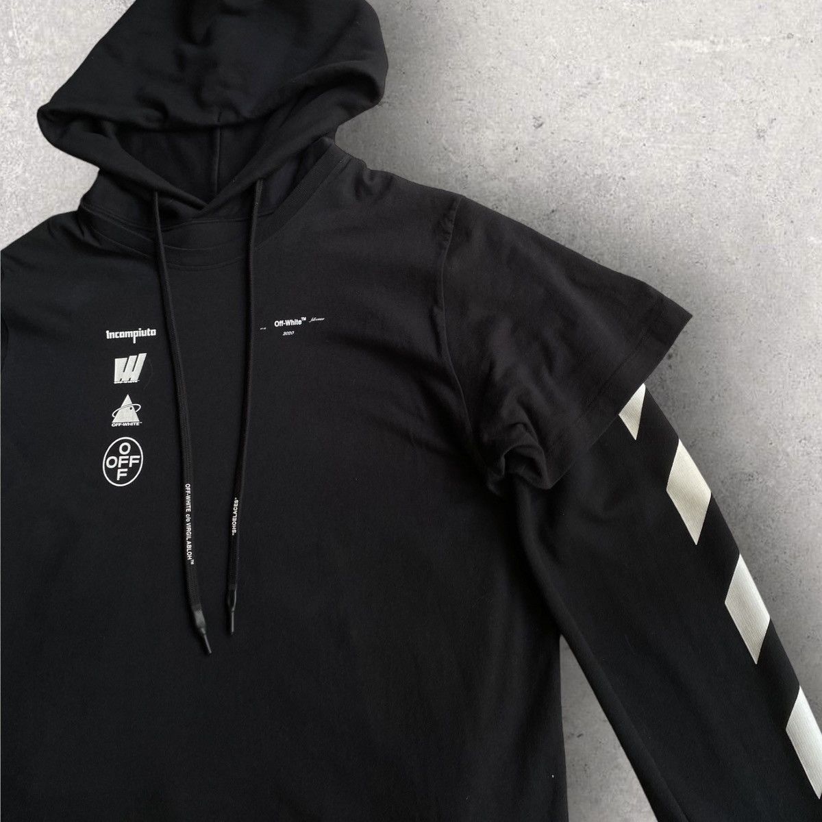 Off-White FW19-20 Incompiuto Layer Hoodie Size US XL / EU 56 / 4 - 10 Thumbnail