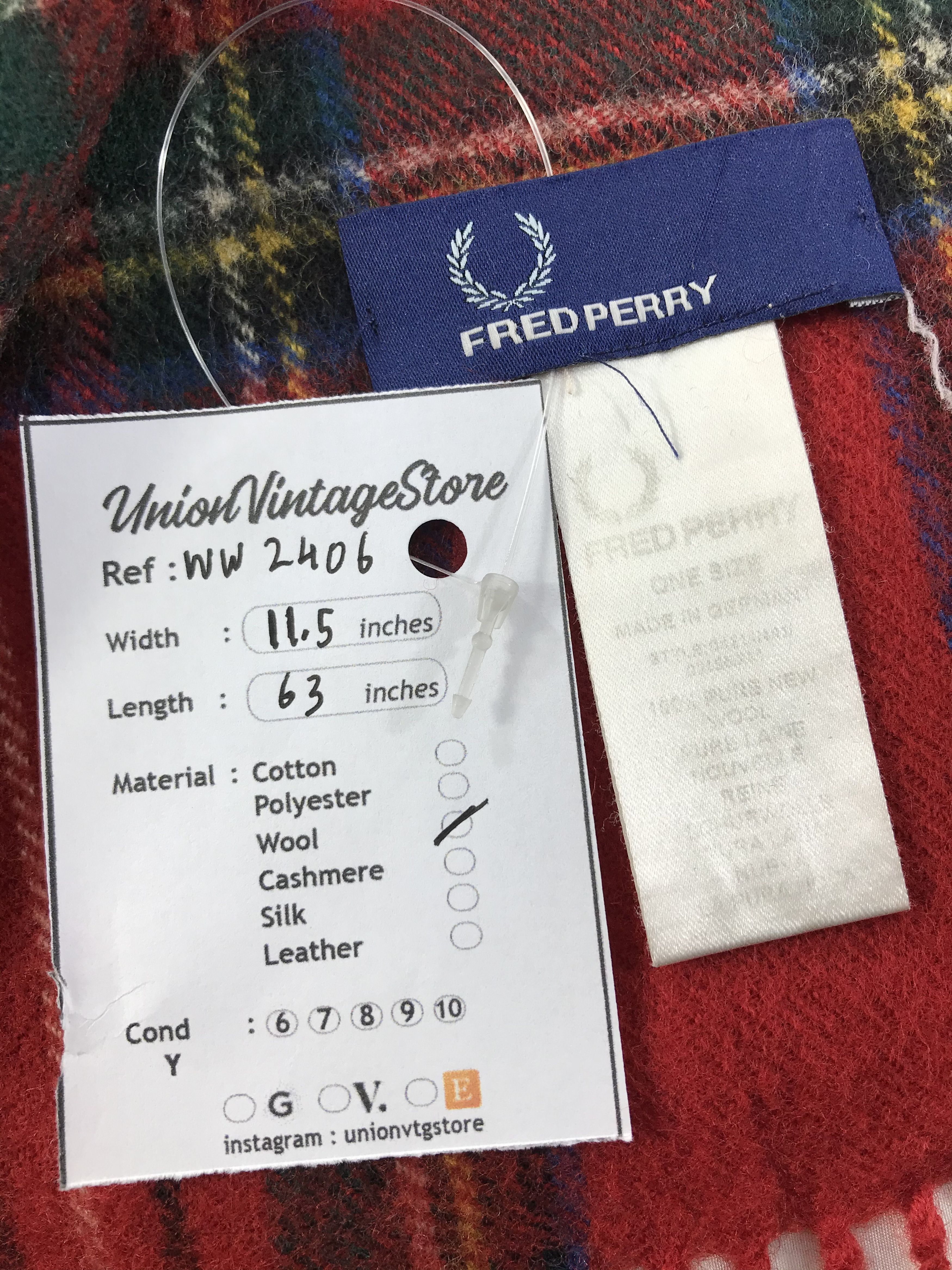Fred Perry Fred Perry Scarf / Muffler / Neckwear - WW2406 Size ONE SIZE - 5 Thumbnail