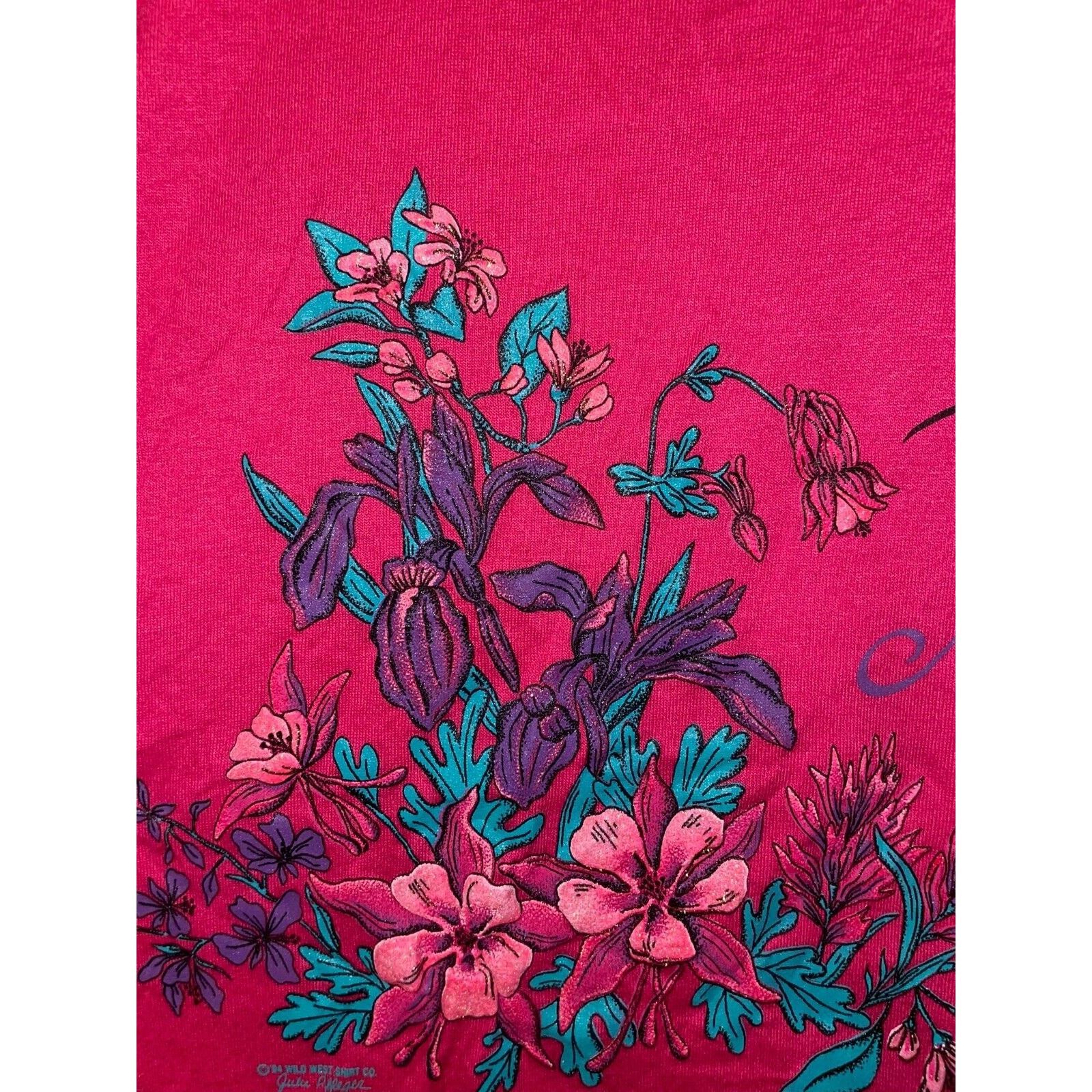 Jerzees Vintage Nevada Shirt Tee Pink Flower Jerzees Graphic 90s M Size US M / EU 48-50 / 2 - 4 Thumbnail