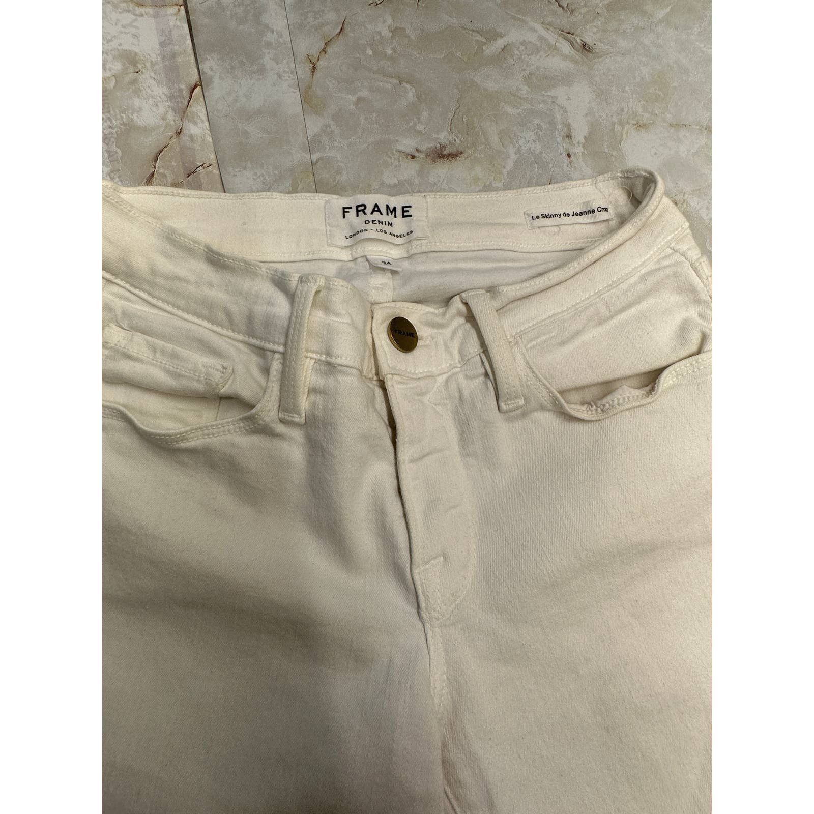 Frame Frame Denim Le Skinny de Jeanne crop -blanc size 24 Size 24" / US 00 / IT 34 - 2 Thumbnail