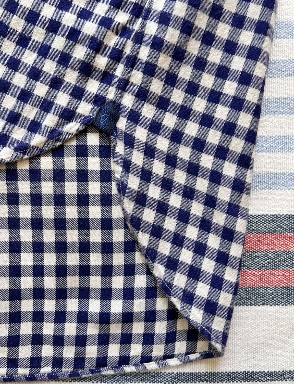Borriello Napoli Borriello Napoli Checked Shirt Mens Light Blue Cotton Size US M / EU 48-50 / 2 - 11 Thumbnail