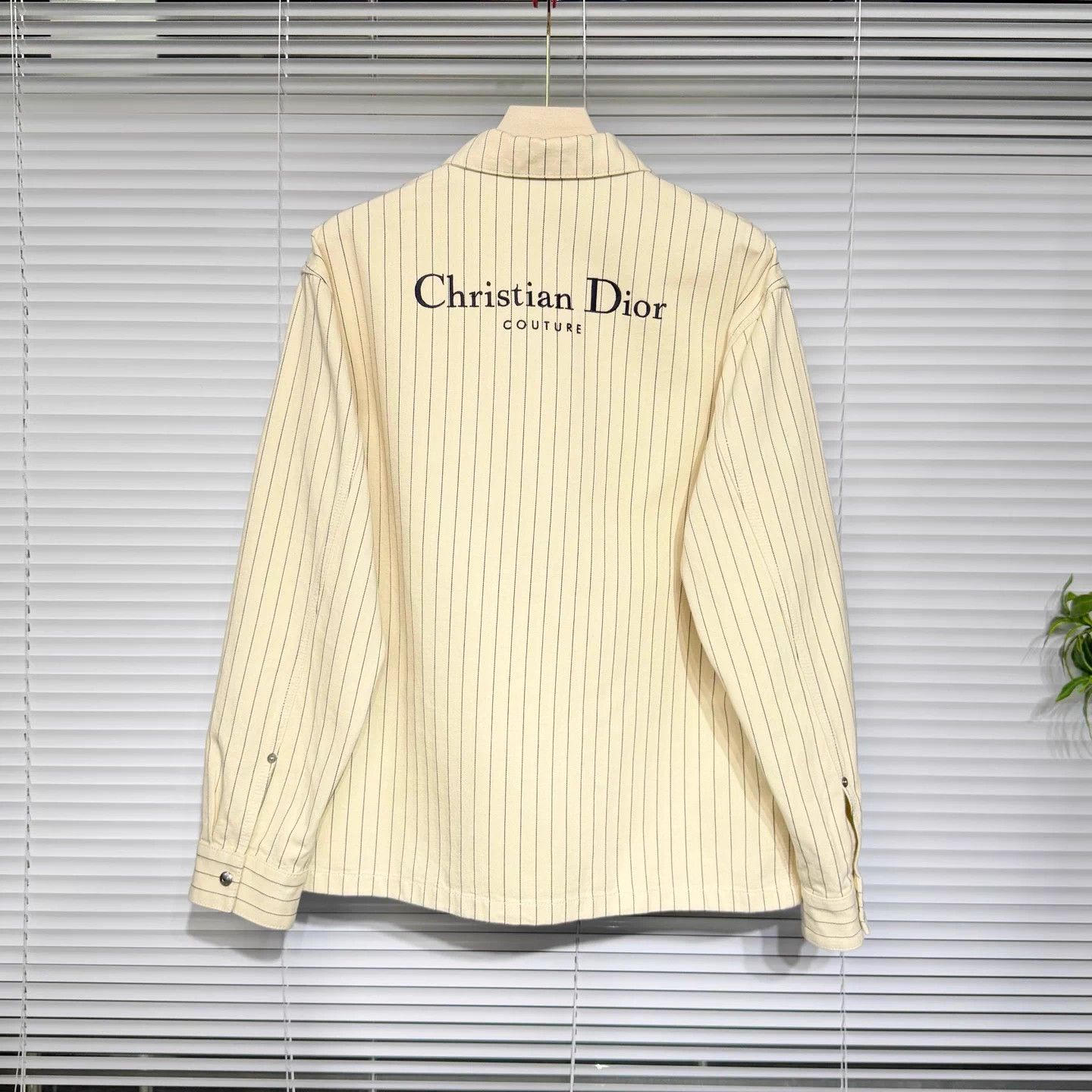 Dior DIOR Off-White Striped Embroidered Logo 50 Jacket Size US M / EU 48-50 / 2 - 2 Thumbnail
