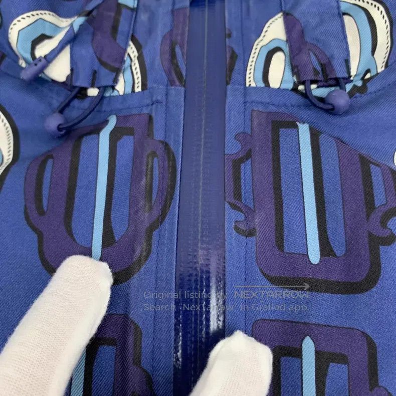 Hermes Hermes Dark blue pattern all-over printed mulberry silk ho Size XXS / US 00 / IT 34 - 8 Thumbnail