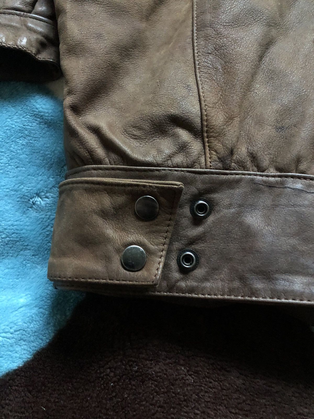 Genuine Leather × Vintage 80s Vintage Impromptu Brown Leather Biker Jacket Faded Size US L / EU 52-54 / 3 - 8 Thumbnail