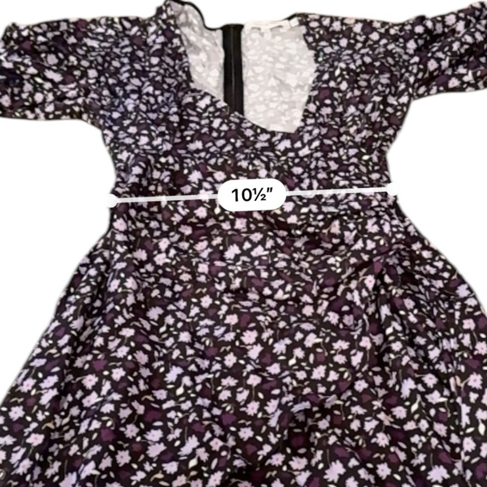 CHINTI & PARKER RTR Chinti & Parker Gabriel Black & Purple Floral Dress Sz 2 Size XS / US 0-2 / IT 36-38 - 9 Thumbnail