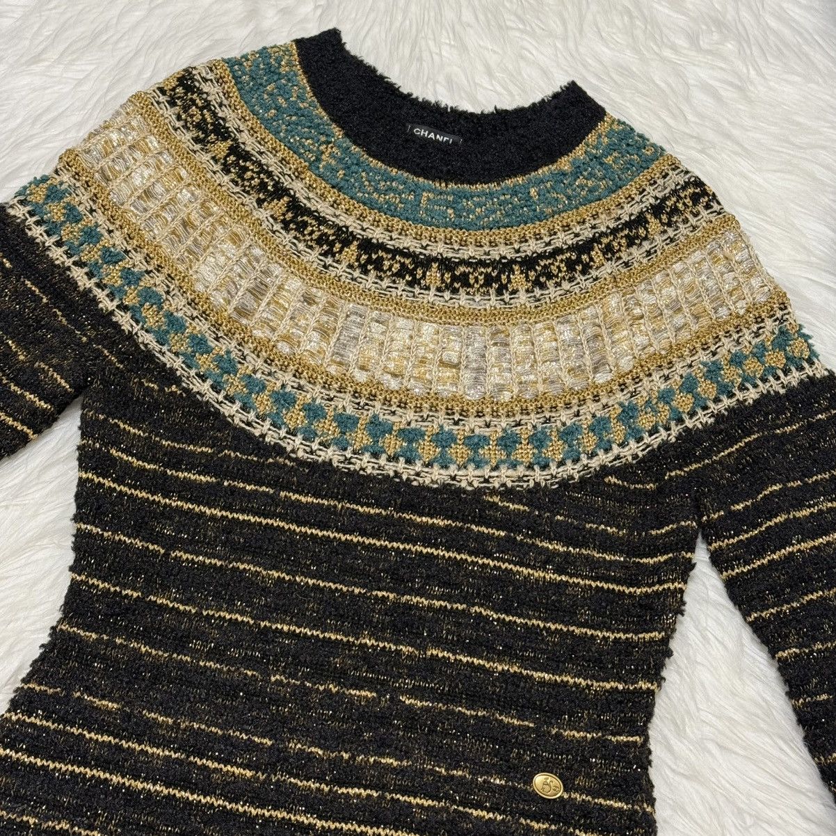 Chanel Authentic Chanel COCO decoration long-sleeve knit dress 36 Size XS / US 0-2 / IT 36-38 - 8 Thumbnail