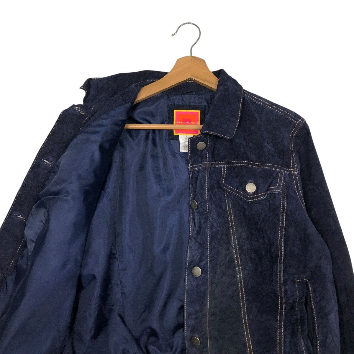 Isaac Mizrahi 🔥VINTAGE CROPPED GENUINE LEATHER JACKET BIKER ISAAC MIZRAHI Size L / US 10 / IT 46 - 14 Thumbnail