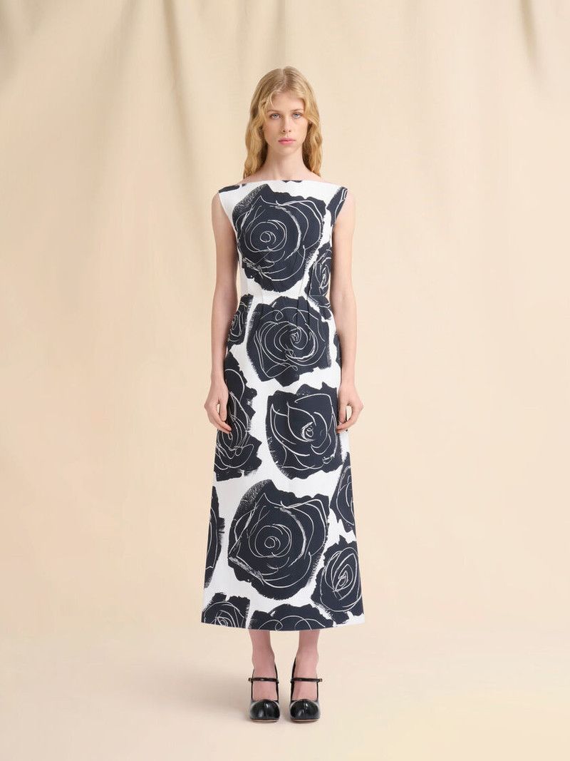 Marni o1f1d3z0326 Cybele Print Boat-Neck Dress in Multicolor Size S / US 4 / IT 40 - 2 Thumbnail