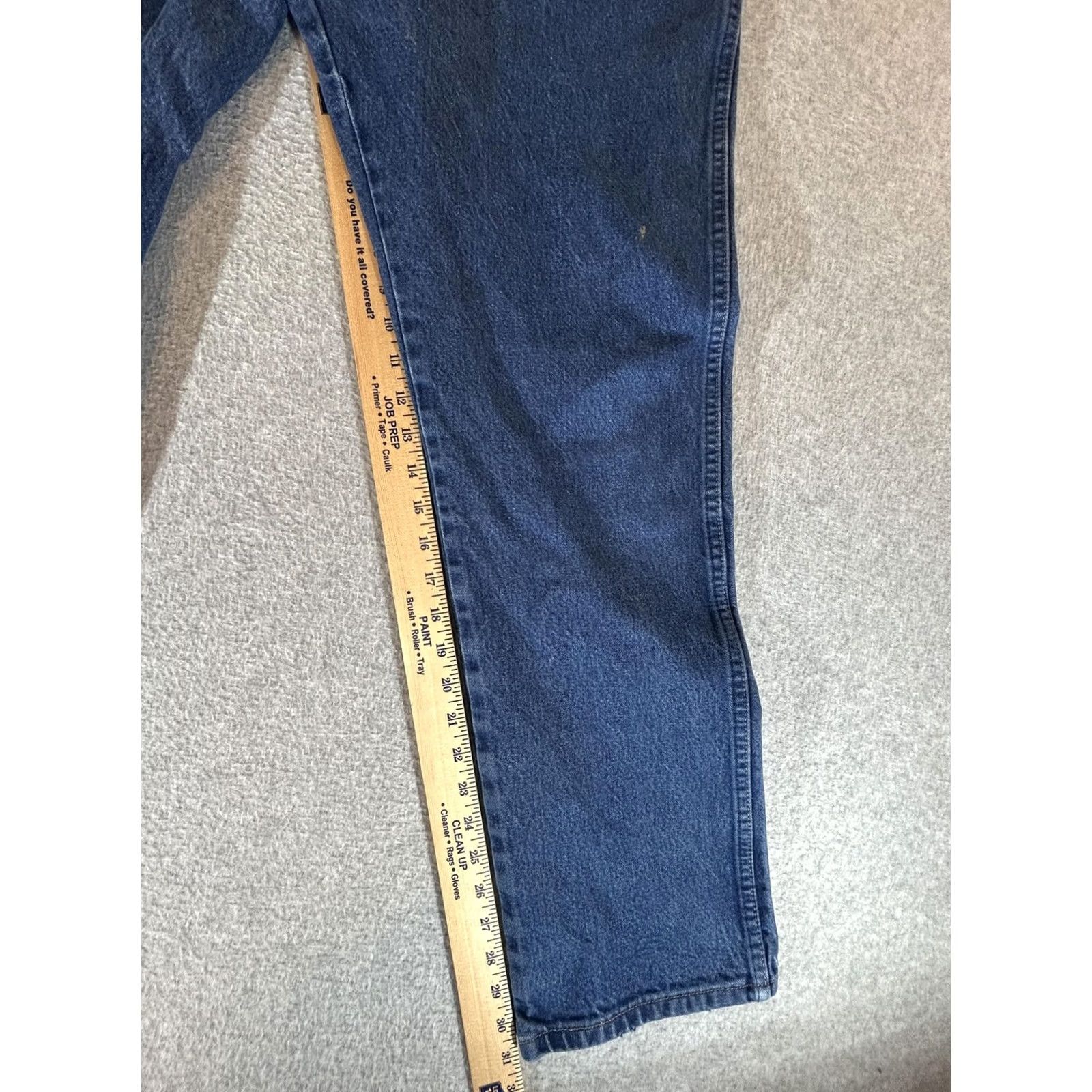 Wrangler Wrangler Jeans Mens 34x31 Cowboy Cut Original Straight Workwear Western 13MWZ Jeans Blue Dark Wash 13MWZ Mens Shirts? Size US 34 / EU 50 - 5 Thumbnail