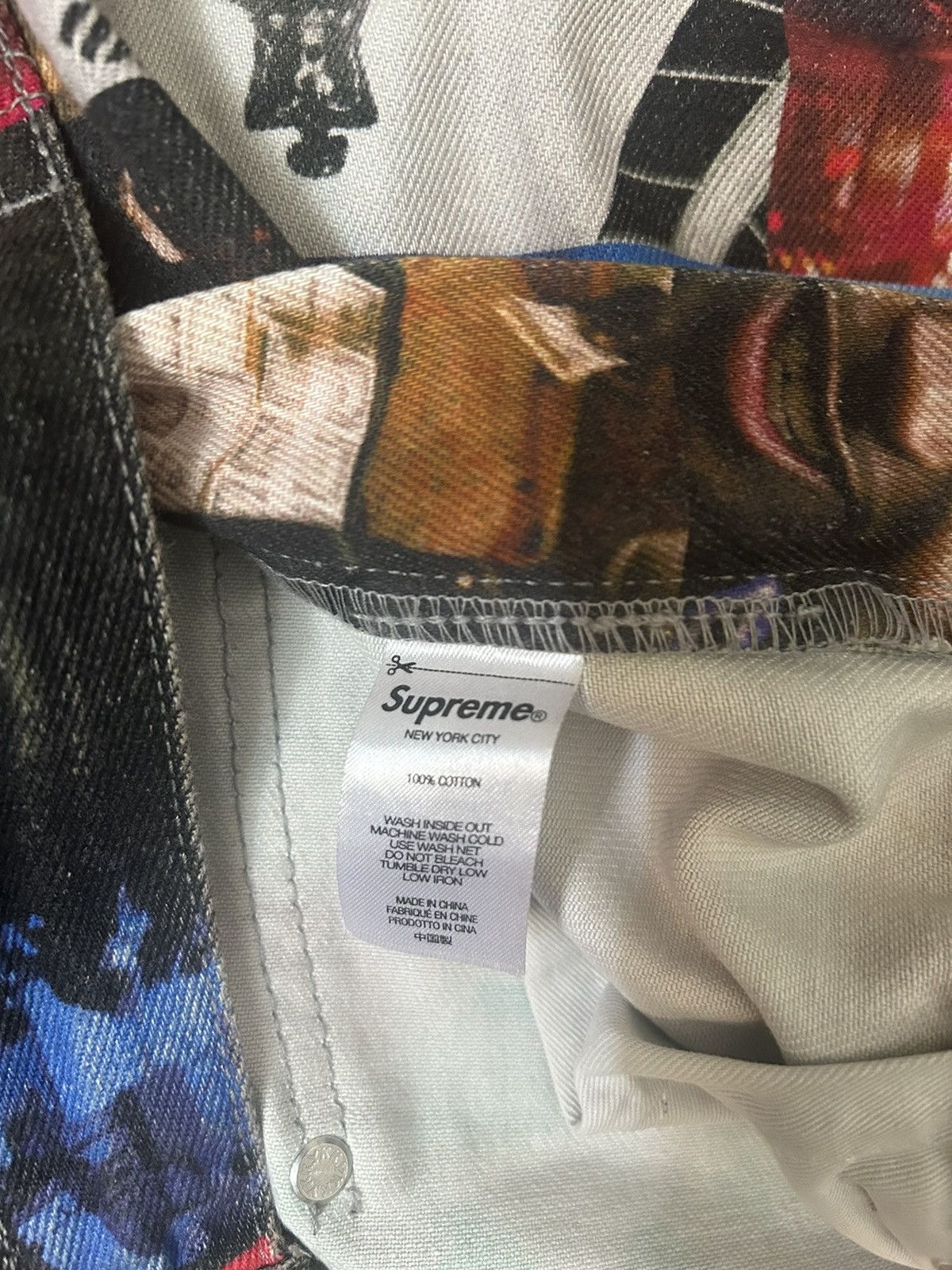 Supreme SUPREME NAS AND DMX COLLAGE DOUBLE KNEE DENIM PAINTER PANT Size US 34 / EU 50 - 5 Thumbnail