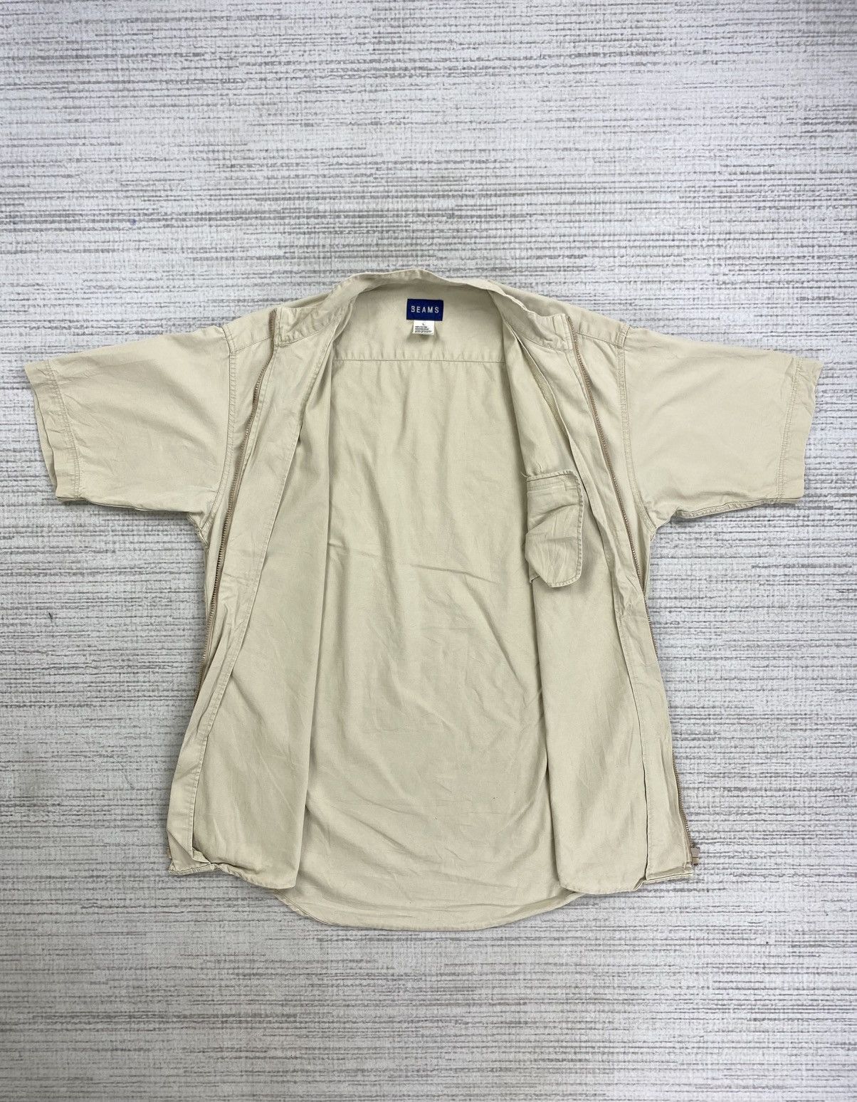 Beams Plus × Japanese Brand × Vintage Vintage Beams Japan Zipper Short Sleeve Shirt Size US M / EU 48-50 / 2 - 6 Thumbnail