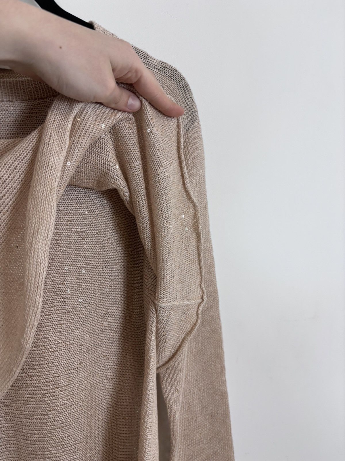 Brunello Cucinelli Brunello Cucinelli Women’s Sequin Knit Linen Silk Sweater Size S / US 4 / IT 40 - 6 Thumbnail