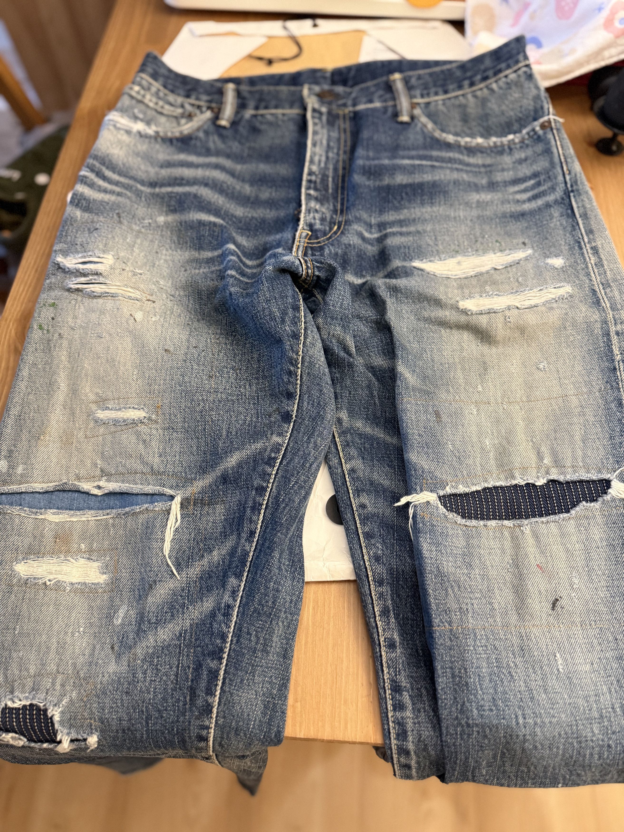 VISVIM JOURNEYMAN PANTS TACKED CRASH