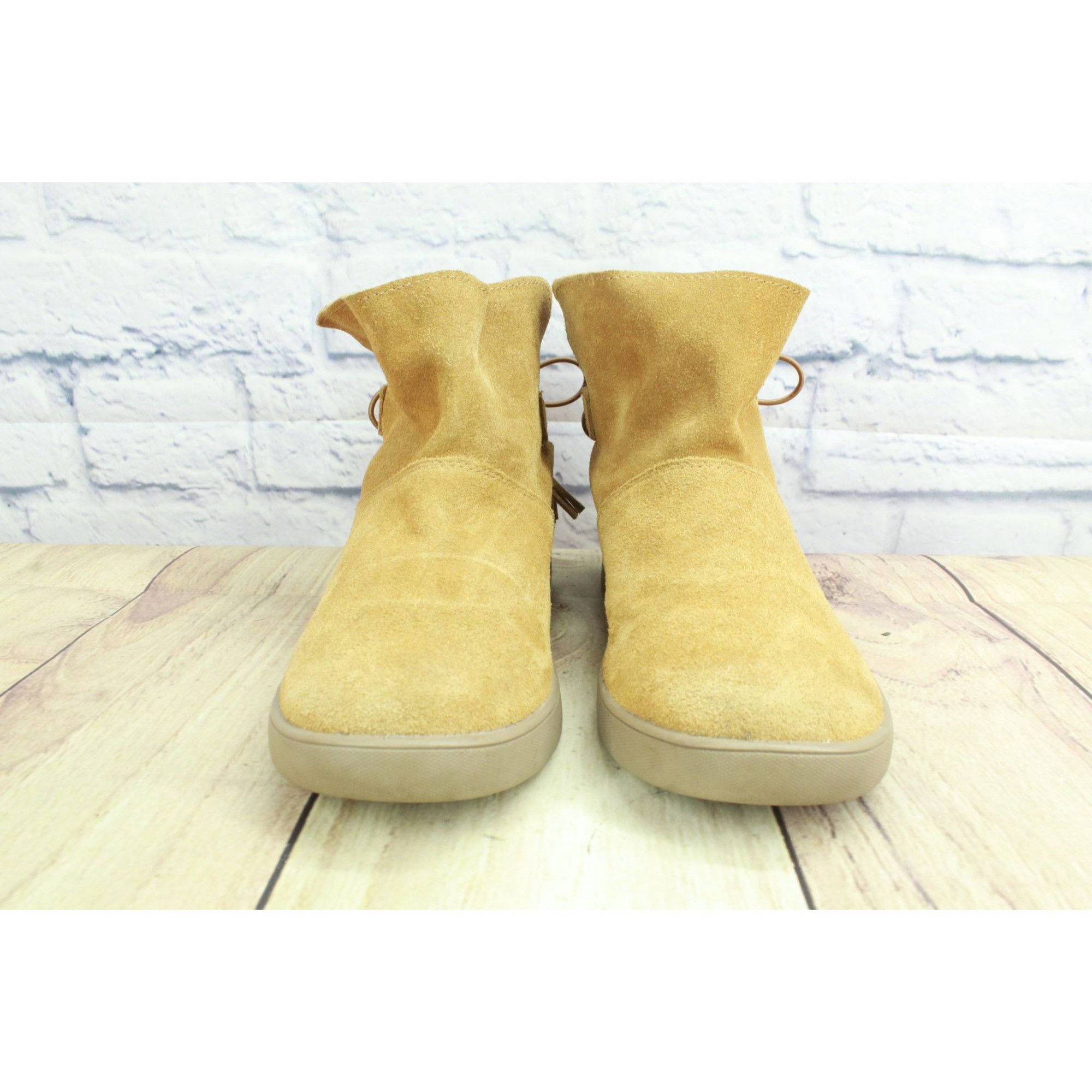 Koolaburra Koolaburra by UGG Skyller Chestnut Suede Bow Tassel Booties Size US 6 / IT 36 - 4 Thumbnail