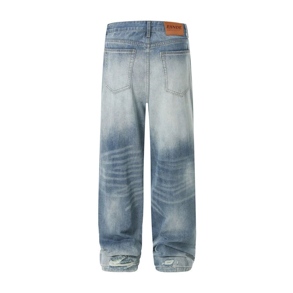 Japanese Brand × Jean Men's high street button loose gradient wash jeans Size US 32 / EU 48 - 2 Thumbnail