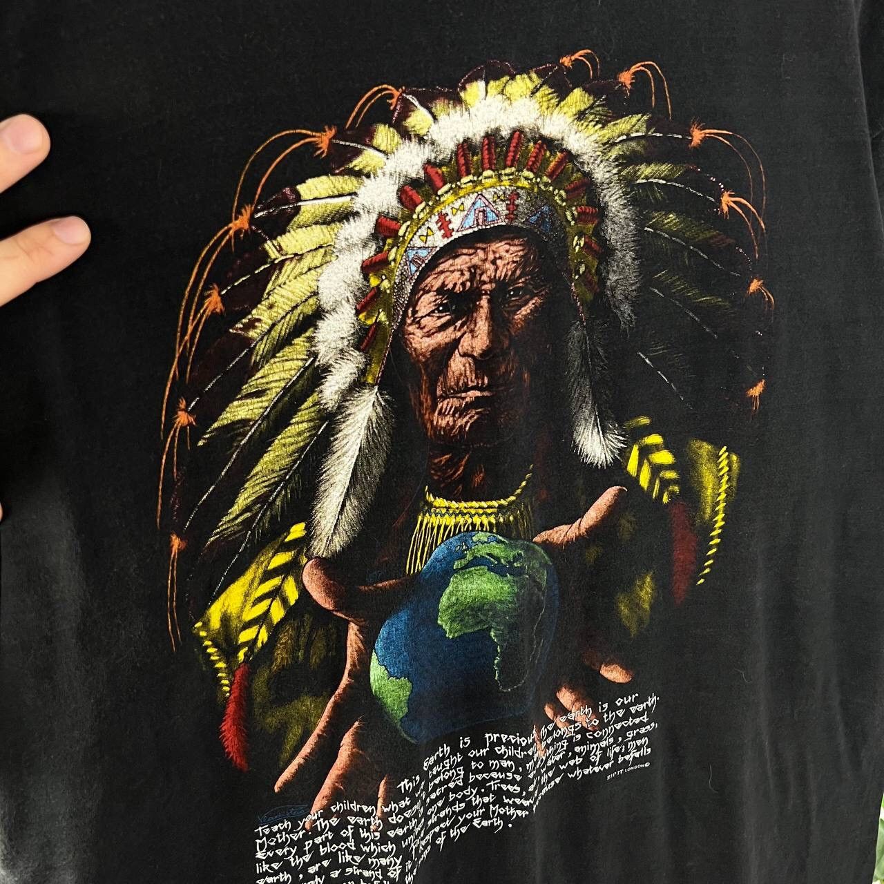 Vintage Very Rare Vintage Aztec Face Indian Tee 90s Size US XL / EU 56 / 4 - 3 Thumbnail