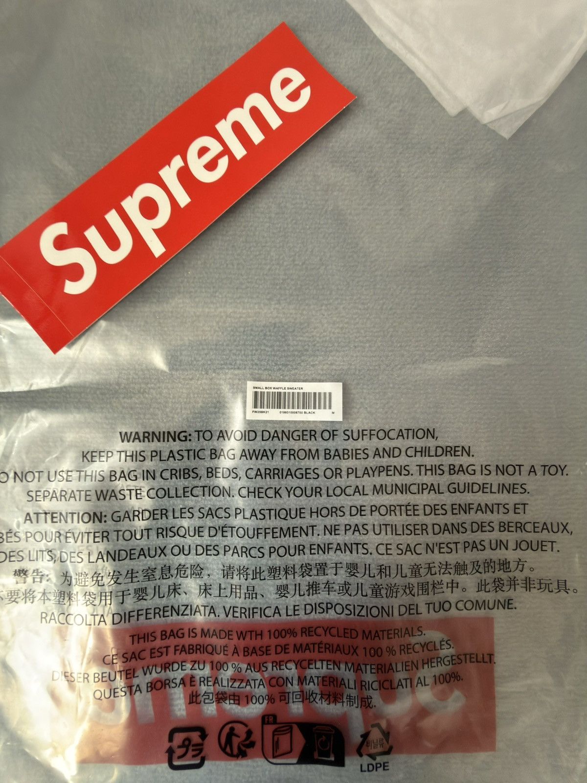 Supreme Supreme Small Box Waffle Sweater Size US M / EU 48-50 / 2 - 6 Thumbnail