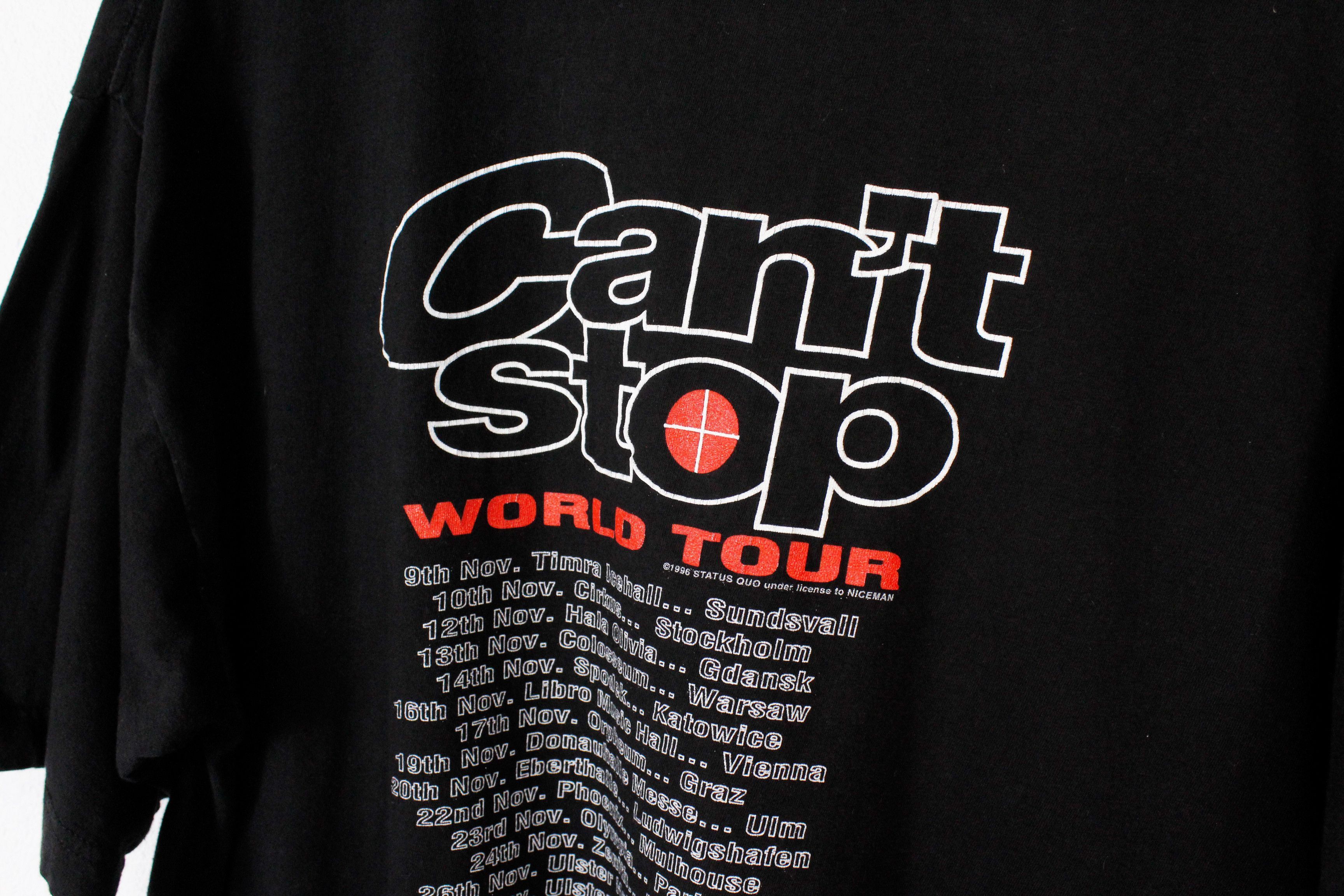 Band Tees × Vintage Vintage 1996 Status Quo Cant Stop World Tour Tee T-shirt 90s Size US XL / EU 56 / 4 - 6 Thumbnail