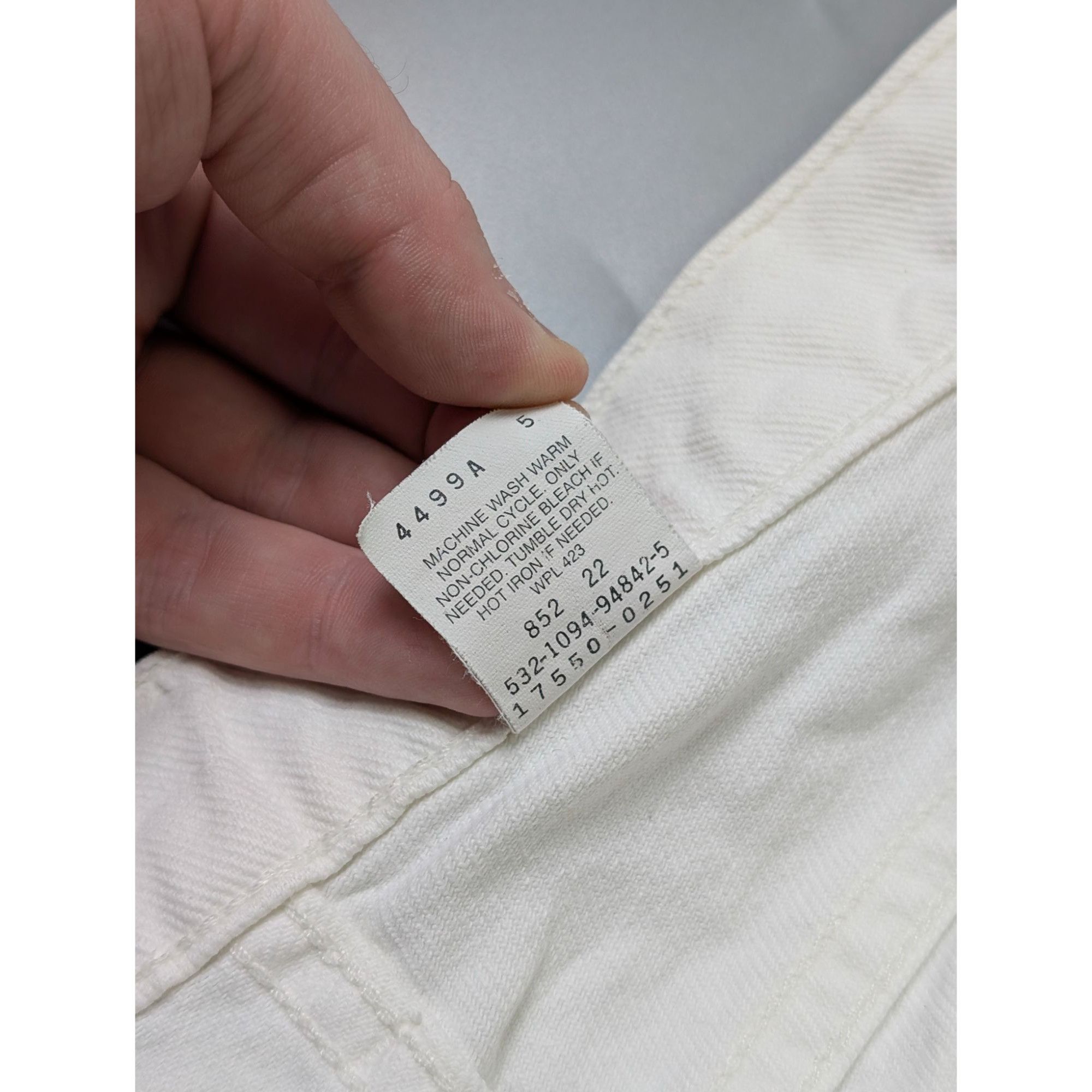 Levi's Levi's 550 Made in USA White Denim Jeans Pants Size 27" / US 4 / IT 40 - 10 Thumbnail