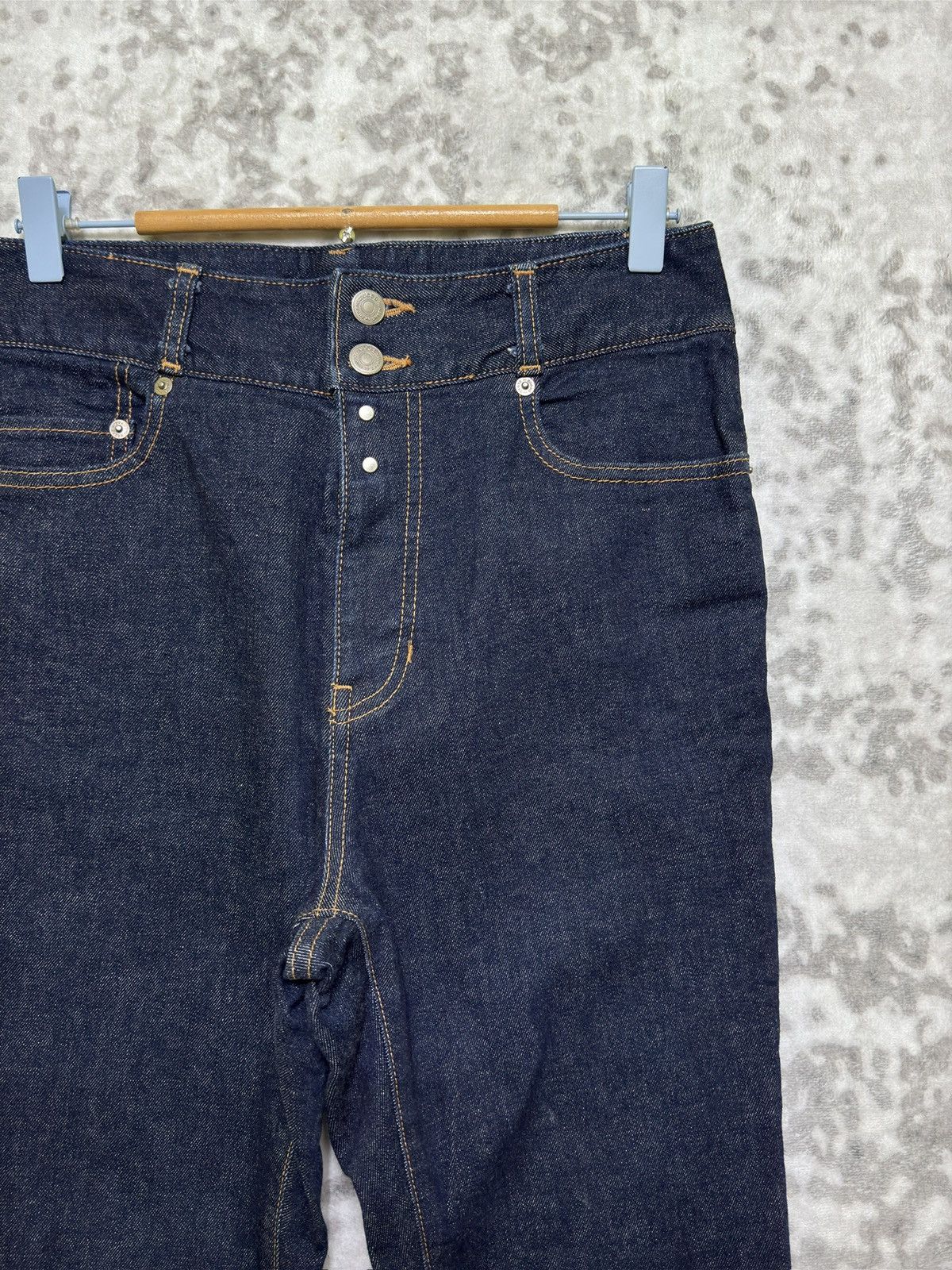 CABANE de ZUCCa Zucca Indigo Denim Jeans Slim Thigh Flared Leg Drop Crotch Size US 28 / EU 44 - 6 Thumbnail