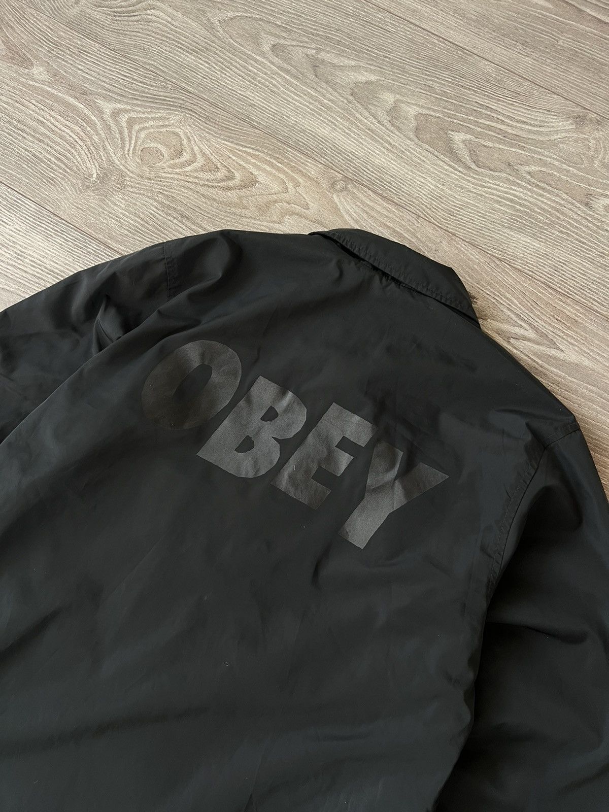 Designer × Obey ‼️Obey Big logo Streetwear Nylon Fleece Tech Coach Jacket‼️ Size US S / EU 44-46 / 1 - 6 Thumbnail