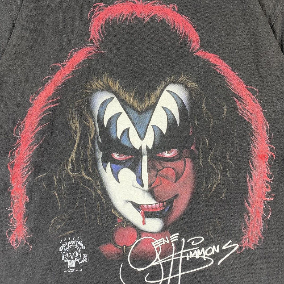 Band Tees Vintage 90's KISS Gene Simmons Big Face Portrait Tee Size US L / EU 52-54 / 3 - 3 Thumbnail