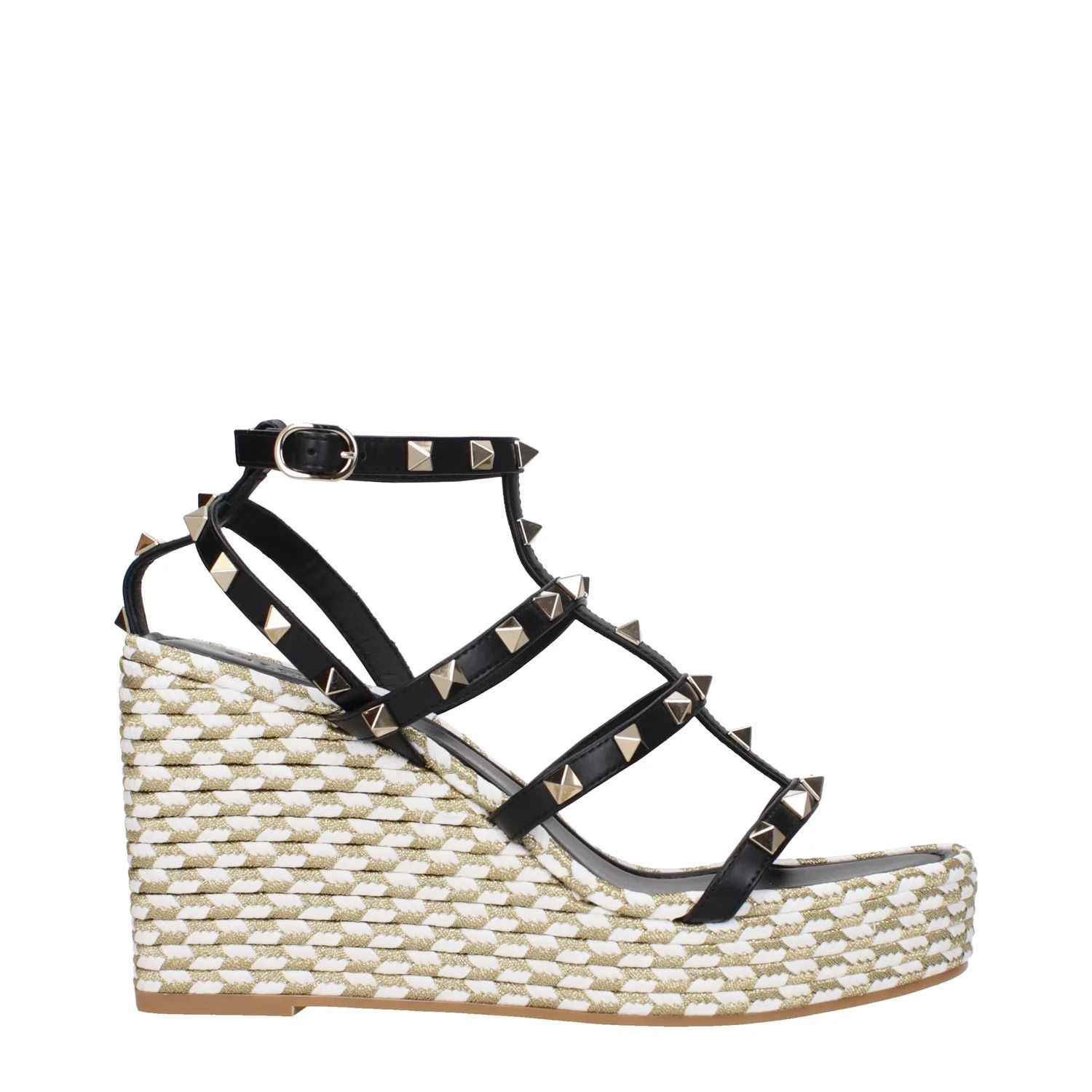 Valentino ob1o1e1224 Leather Wedges in Black Size US 7 / IT 37 - 1 Thumbnail