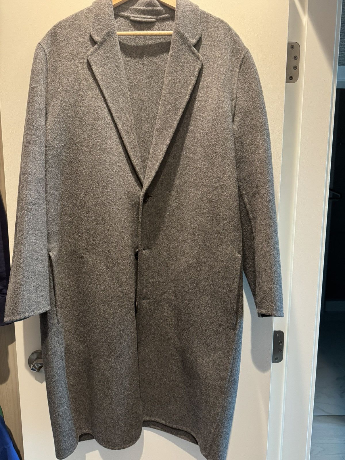Acne Studios Acne Studios Grey Wool Long Coat Size US M / EU 48-50 / 2 - 1 Thumbnail