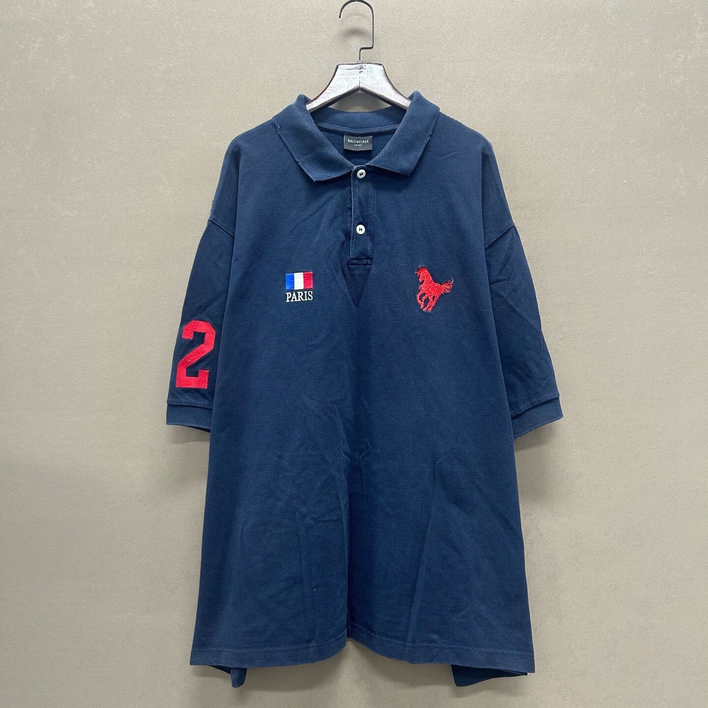 Balenciaga Balenciaga Embroidered Polo Shirt in Good Condition Size US L / EU 52-54 / 3 - 1 Thumbnail