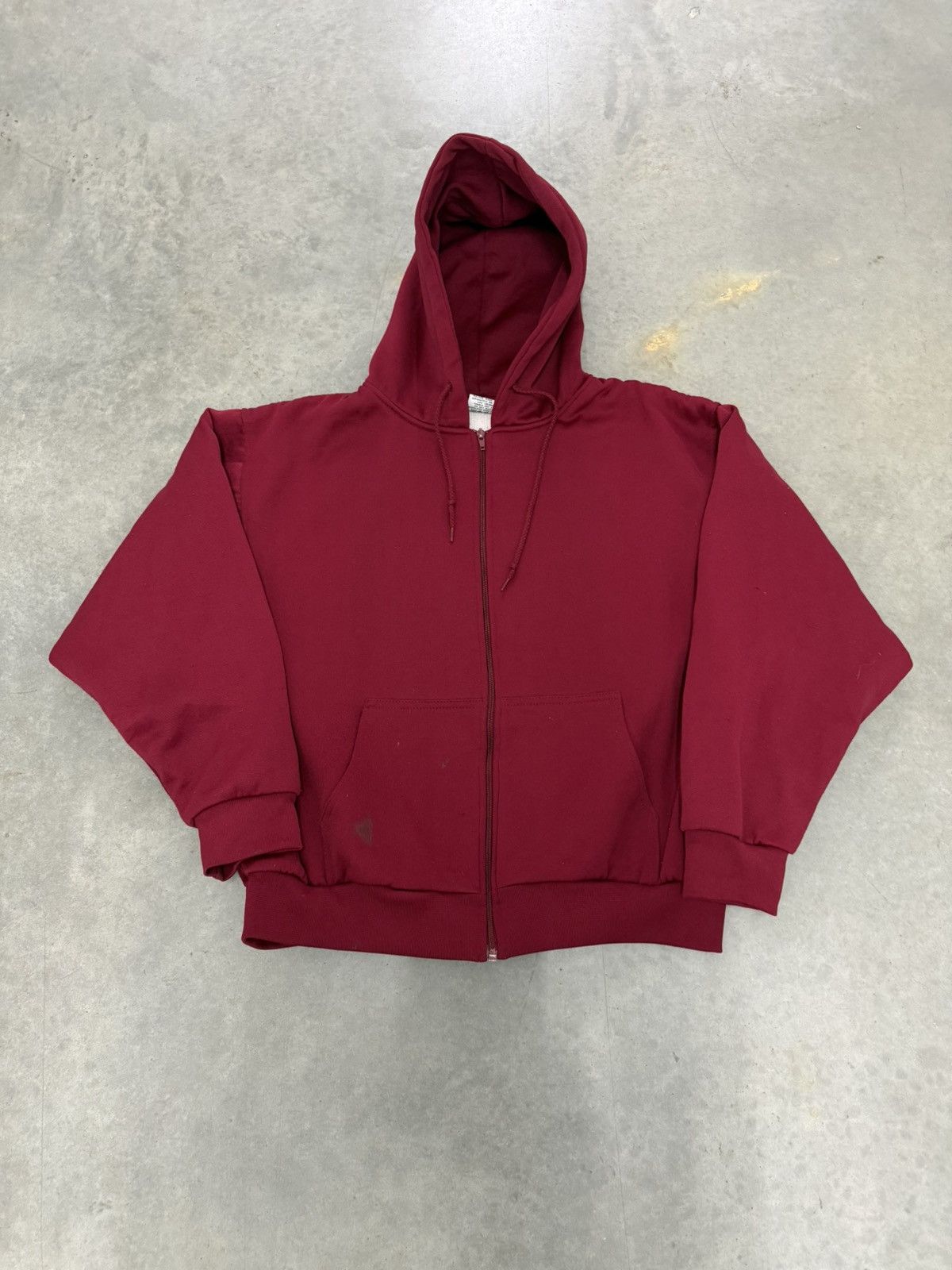 Japanese Brand Pluma Burgundy Thermal Waffle Lined Vintage Full Zip Hoodie Size US XL / EU 56 / 4 - 3 Thumbnail
