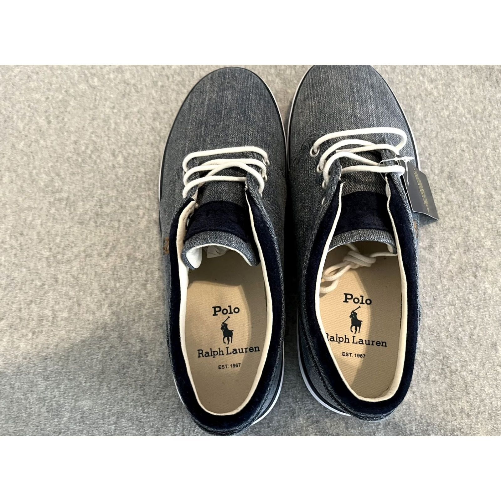 Polo Ralph Lauren Polo Ralph Lauren Faxon Low Denim Swan Suede Big Pony Shoes Mens Size 9.5 New Size US M / EU 48-50 / 2 - 6 Thumbnail