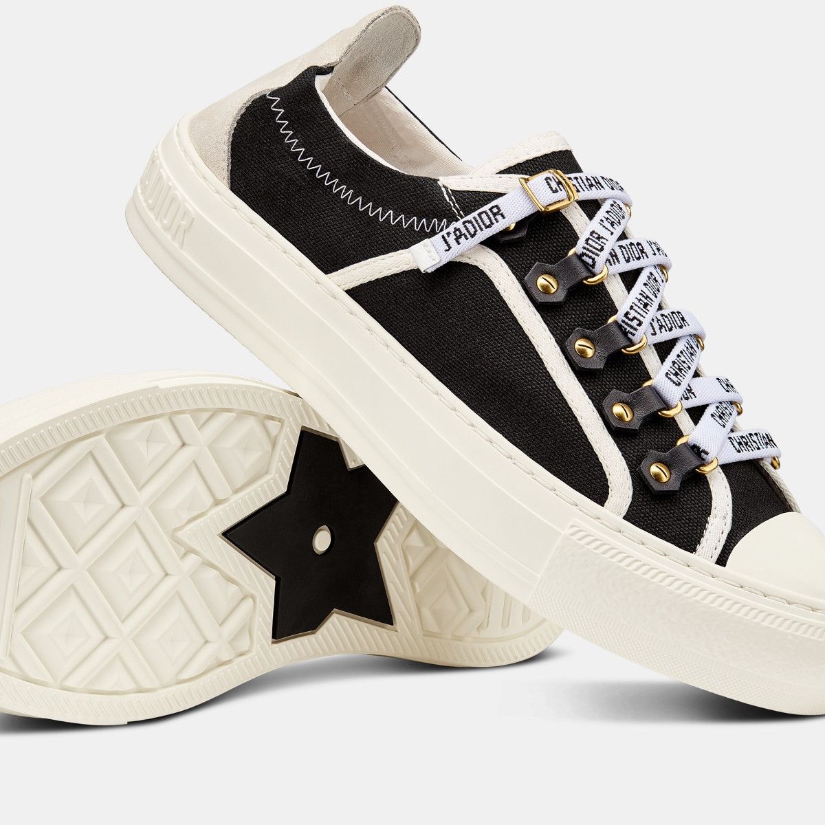 Dior o1w1db10326 Walkin Dior Sneaker in Black/White Size US 5 / IT 35 - 4 Thumbnail