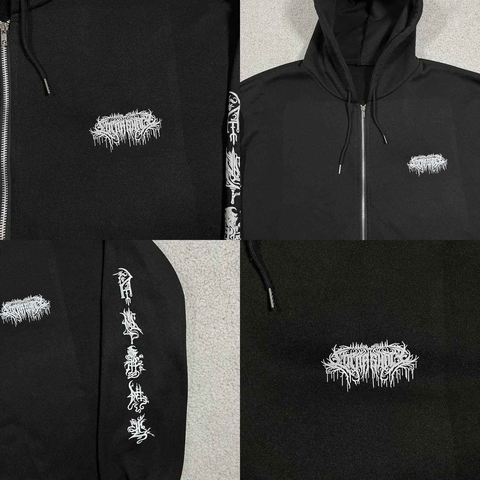 Vintage Lorna Shore Hoodie Men XL Sweatshirt Full Zip Graphic Print Hooded Black Size US XL / EU 56 / 4 - 8 Thumbnail