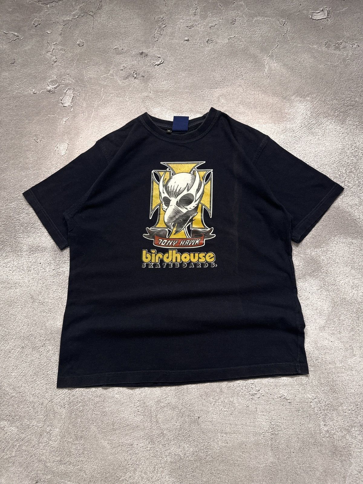 Vintage Tony Hawk Birdhouse Skateboards Faded Navy T-Shirt