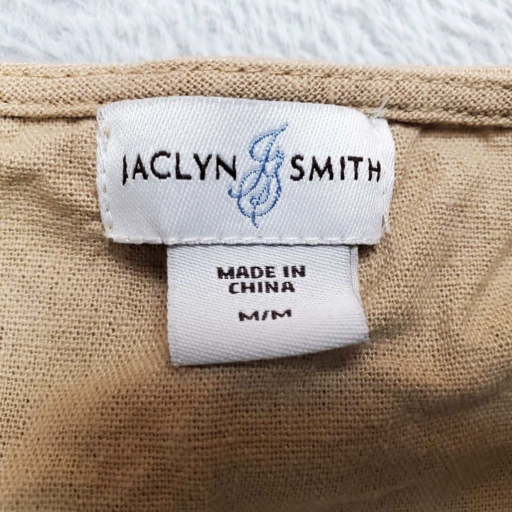 Vintage VINTAGE Jaclyn Smith Shirt Womens M Brown Linen Blend Boho Embroidered Casual Shirt - Nature Inspired, 3/4 Sleeve, Machine Washable, Wool? Size M / US 6-8 / IT 42-44 - 3 Thumbnail
