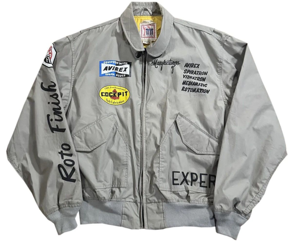 Avirex Vintage Avirex Grey Aviation Flight Jacket (Size XL ) Size US XL / EU 56 / 4 - 1 Thumbnail
