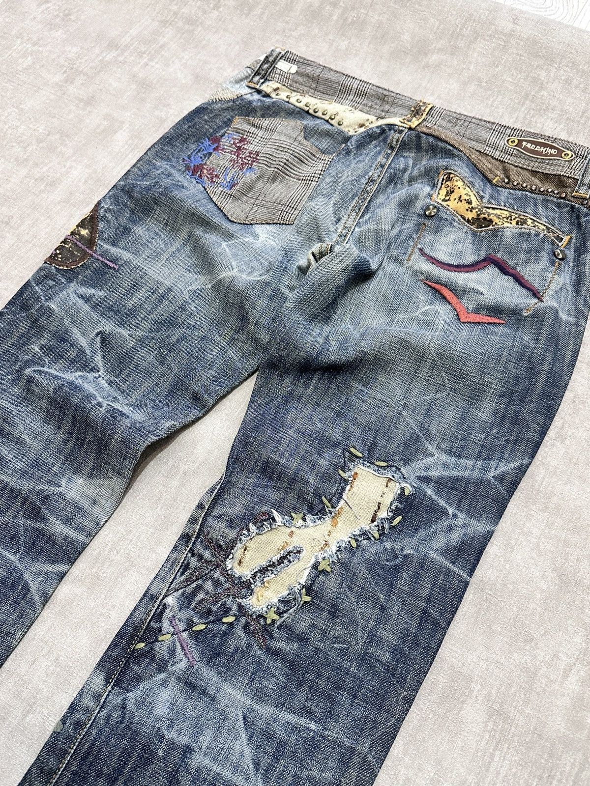 If Six Was Nine Y2K IfSixWasNine Opium LGB style Facchino Embroidered Jeans Size US 29 - 7 Thumbnail