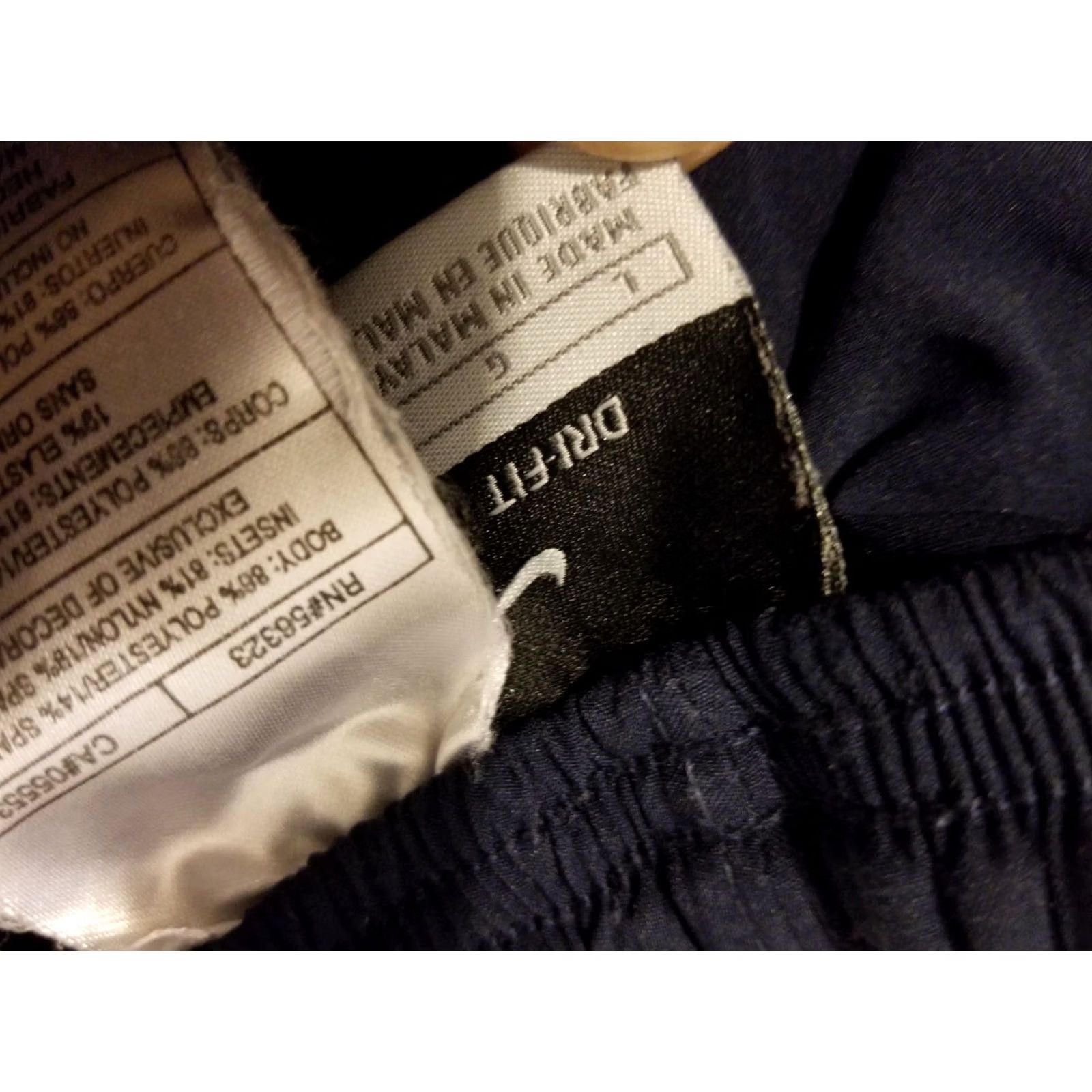 Nike Nike Pants Large L Navy Blue Mens Athletic Gym Workout Size US 33 - 6 Thumbnail
