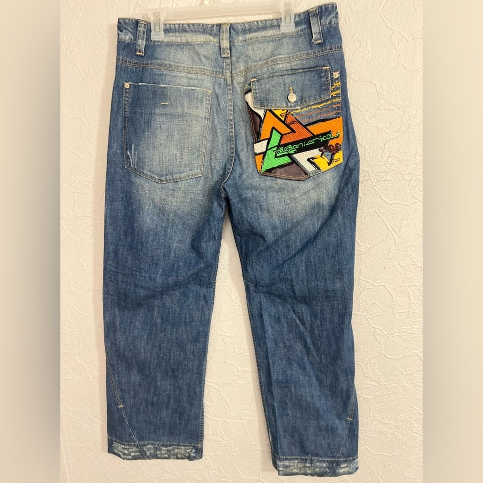 Vintage Vintage Meezan Jeans Mens 34x29 Jnco Style Y2K Baggy Skater Size US 34 / EU 50 - 4 Thumbnail