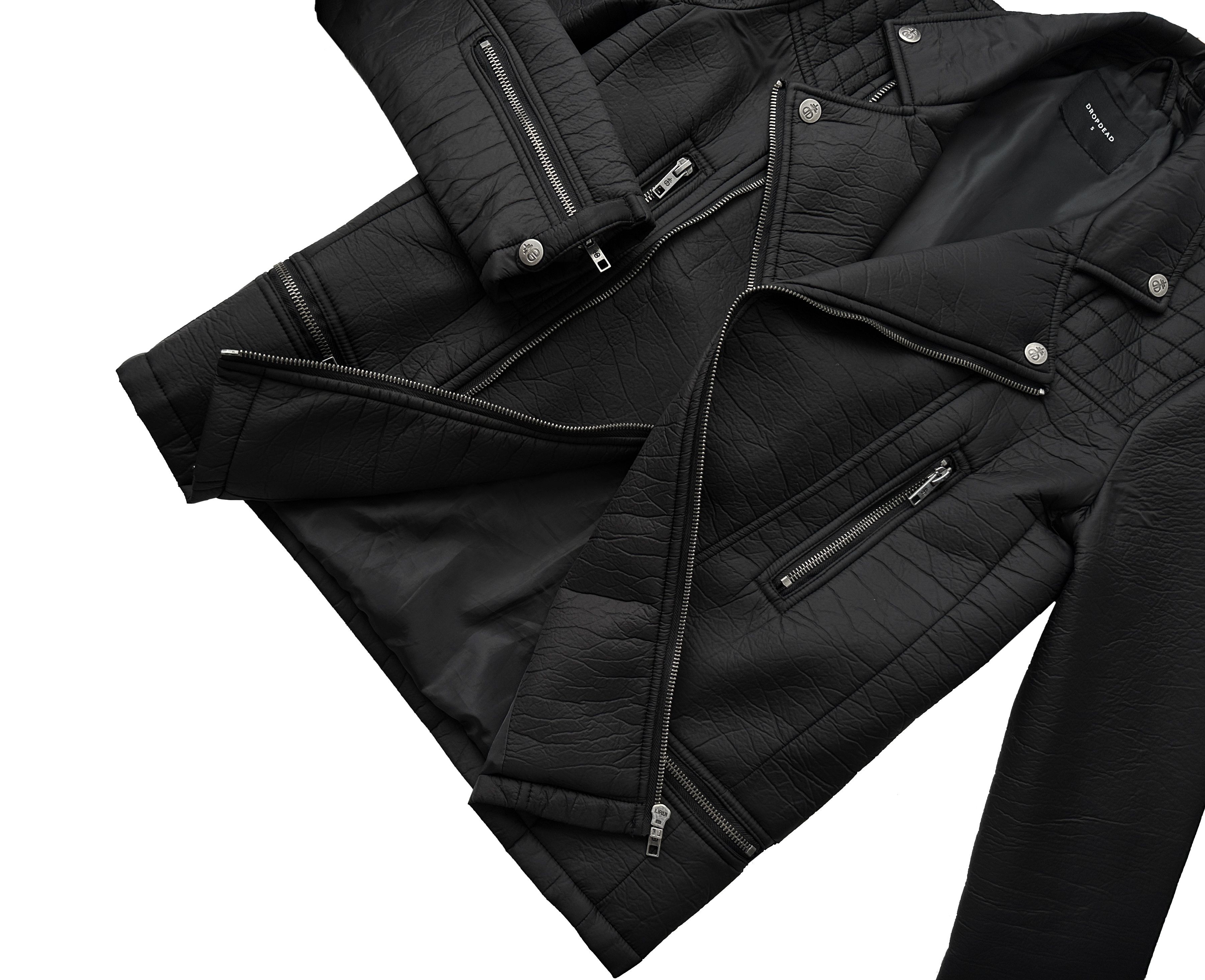 Drop Dead Clothing Drop Dead black nylon biker jacket Size US S / EU 44-46 / 1 - 7 Thumbnail