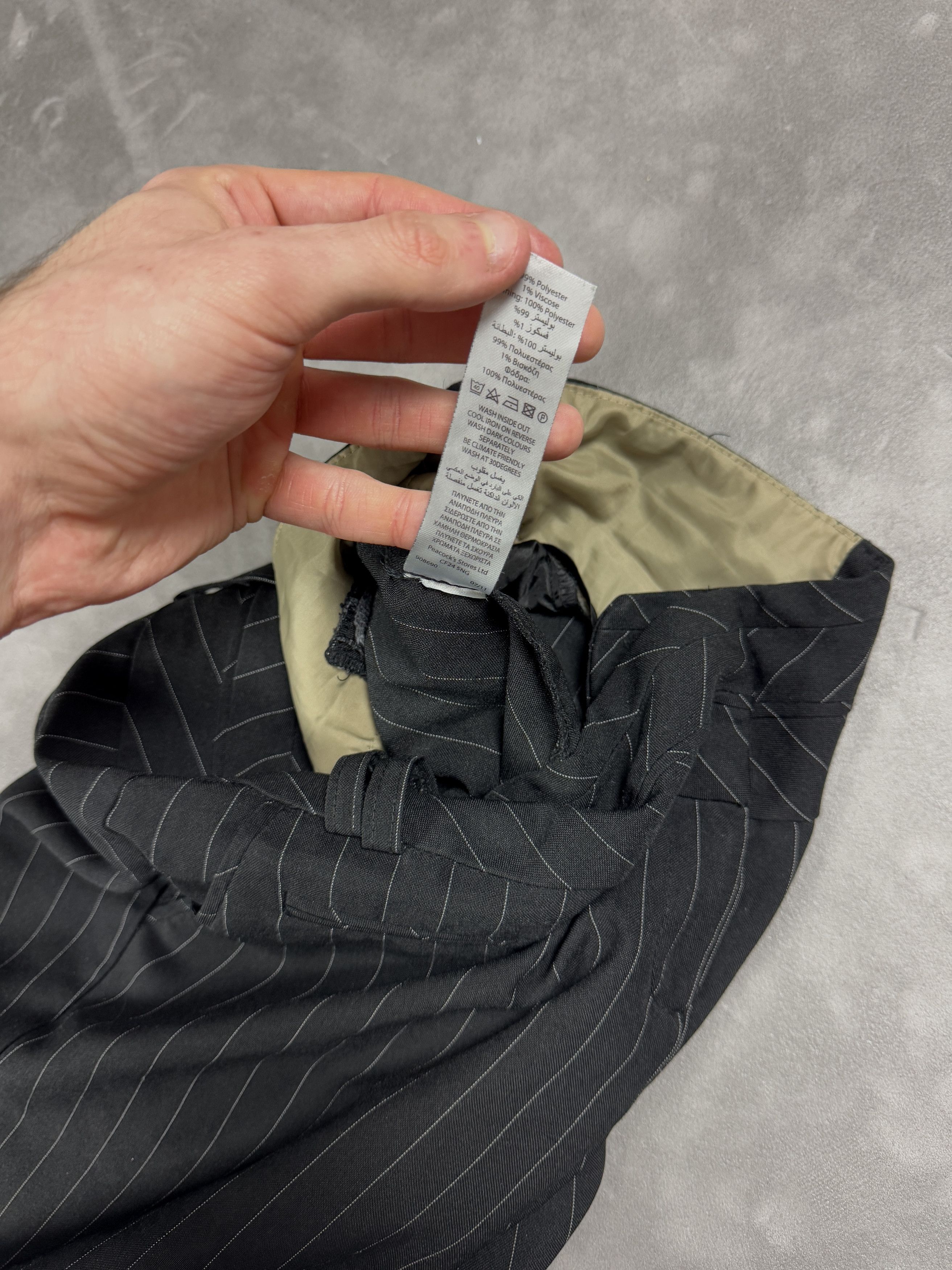 Vintage Vintage striped suit pants flared black retro 90s y2k Size 26" / US 2 / IT 38 - 10 Thumbnail