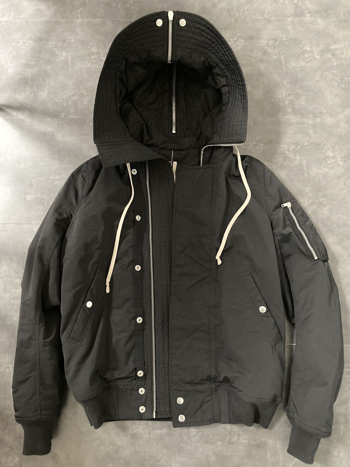 image of Rick Owens F/w 17 Padded Exploder Jacket Size M in Black, Men's
