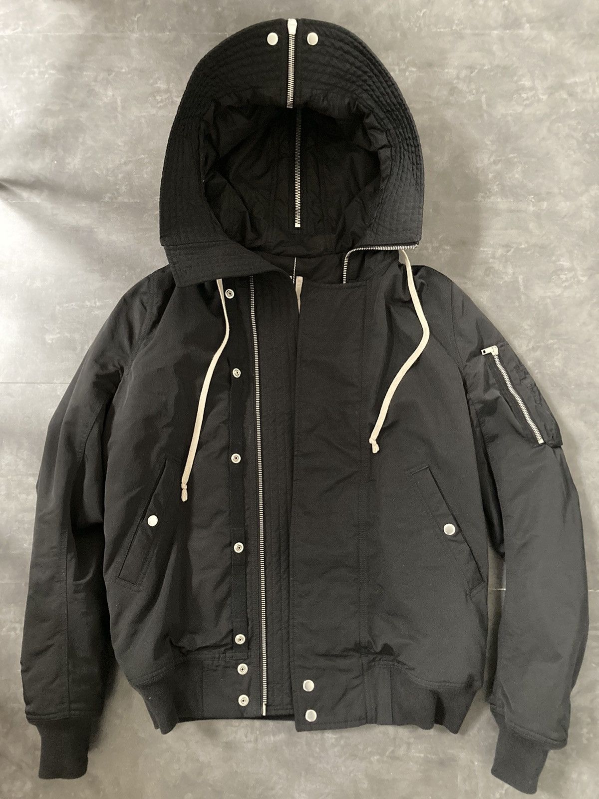 Pre-owned Rick Owens F/w 17 Padded Exploder Jacket Size M In Black