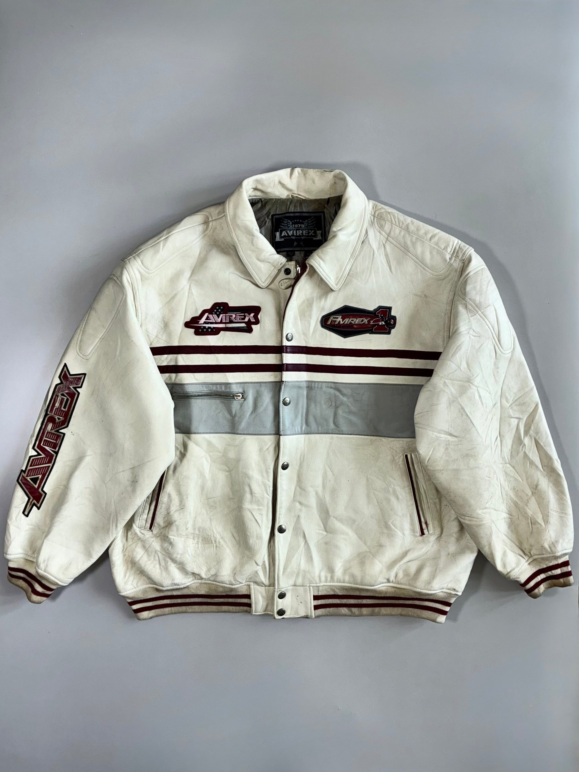 Avirex Avirex Racing Leather Jacket 21N002EW Size 5XL Size US XXL / EU 58 / 5 - 1 Thumbnail