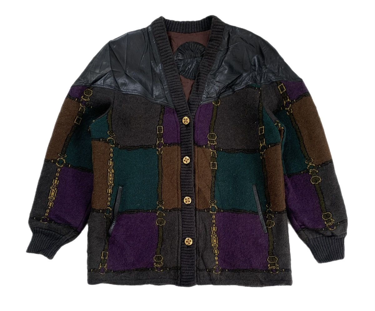 Torras Torras Colour Block Blend Wool & Leather Jacket Size M / US 6-8 / IT 42-44 - 1 Thumbnail