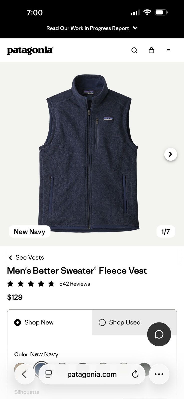 Patagonia Patagonia Better sweater vest Size US XL / EU 56 / 4 - 7 Thumbnail