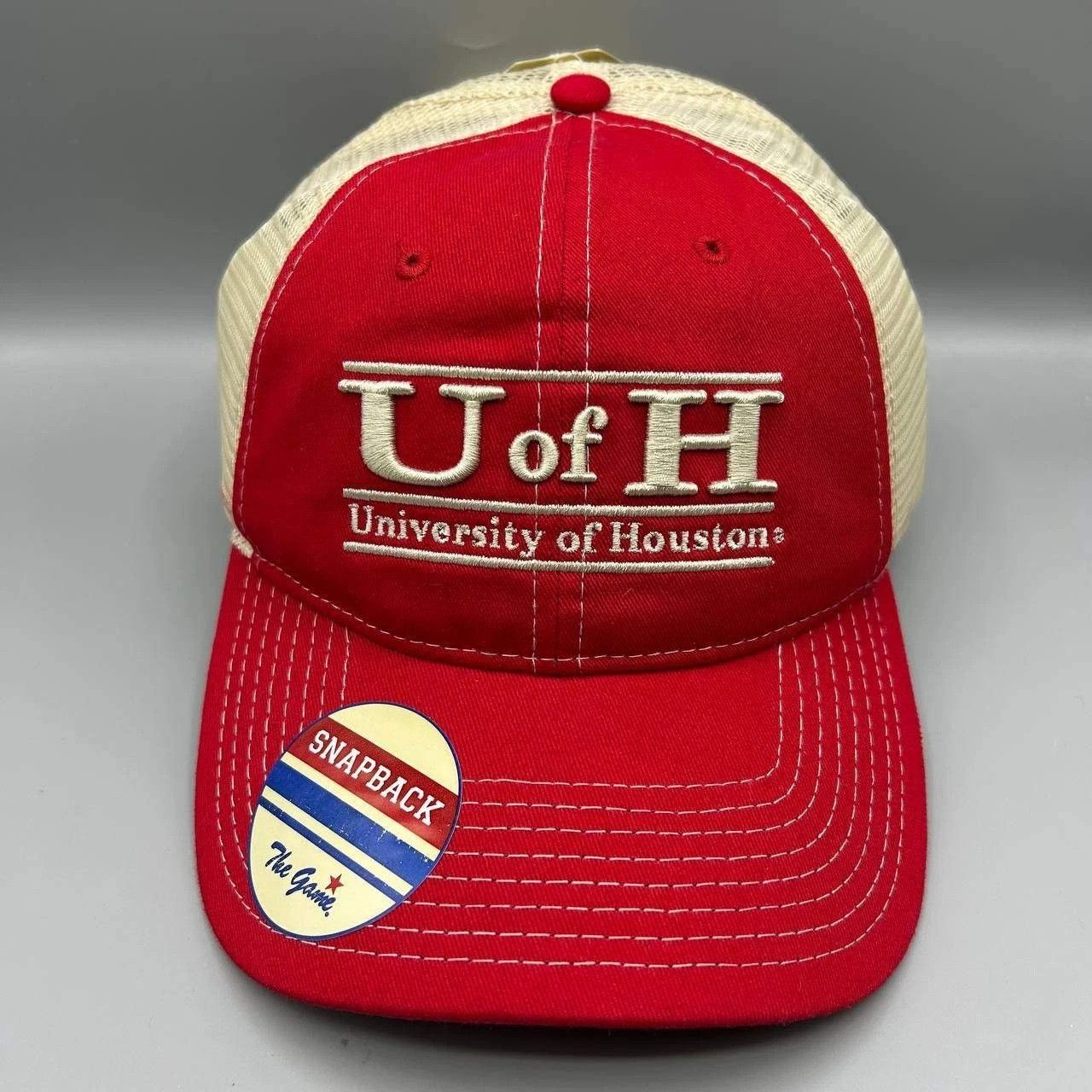 The Game Vintage Houston Cougars Trucker Hat Men Red NCAA Snap Back Size ONE SIZE - 1 Thumbnail